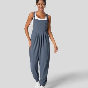 Halara waffle casual jogger overalls